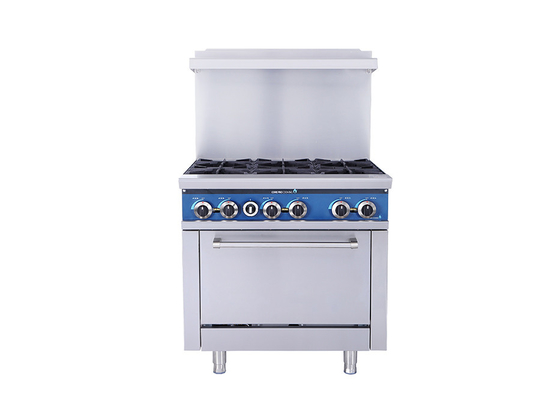 14.6 Gkw Restaurant Kitchen Equipment 36-Inch 6-Open Burner With Oven