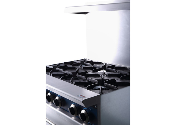 14.6 Gkw Restaurant Kitchen Equipment 36-Inch 6-Open Burner With Oven