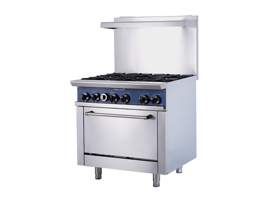 14.6 Gkw Restaurant Kitchen Equipment 36-Inch 6-Open Burner With Oven