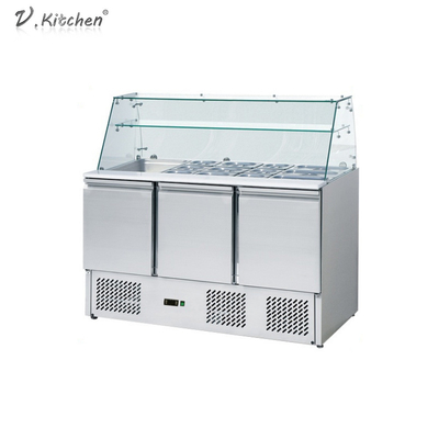 390L معدات التبريد التجاري 3 أبواب Counder Chiller